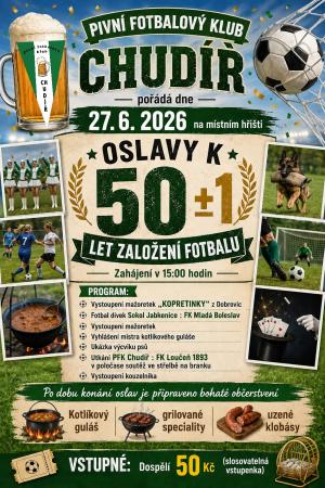 Oslavy k 50 let založení fotbalu v Chudíři 1